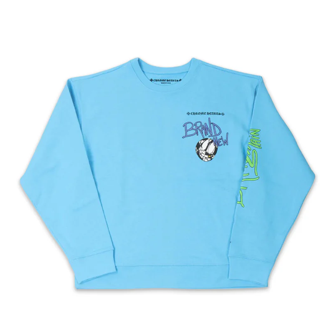 Chrome Hearts Matty Boy Brain New Crewneck Blue