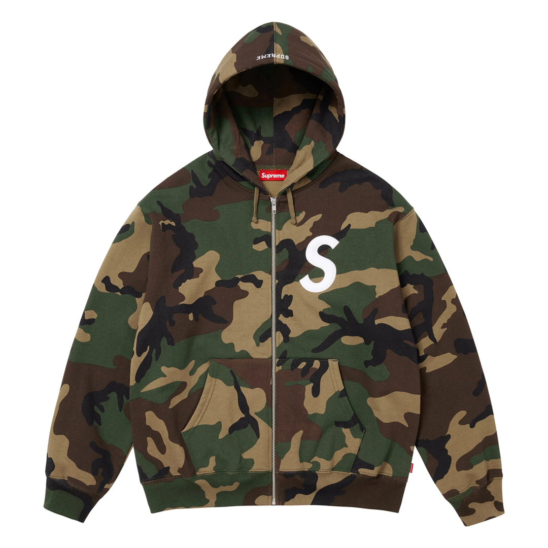 Supreme S Logo Zip Up Hoodie Camo | Kenshi