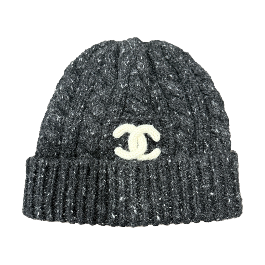 Chanel Beanie Cashmere Charcoal