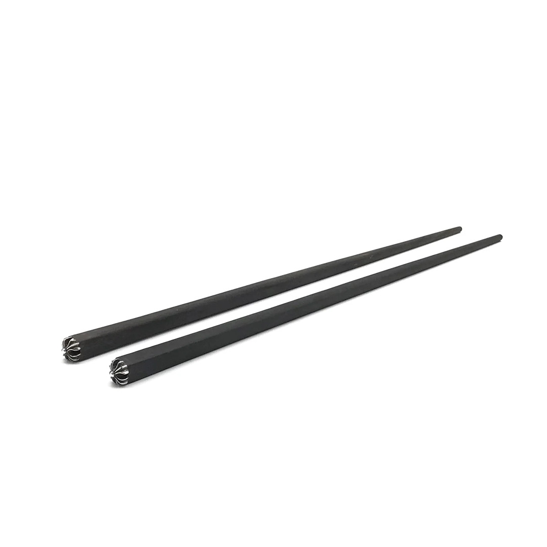 Chrome Hearts Ebony Wood & Silver Chopsticks