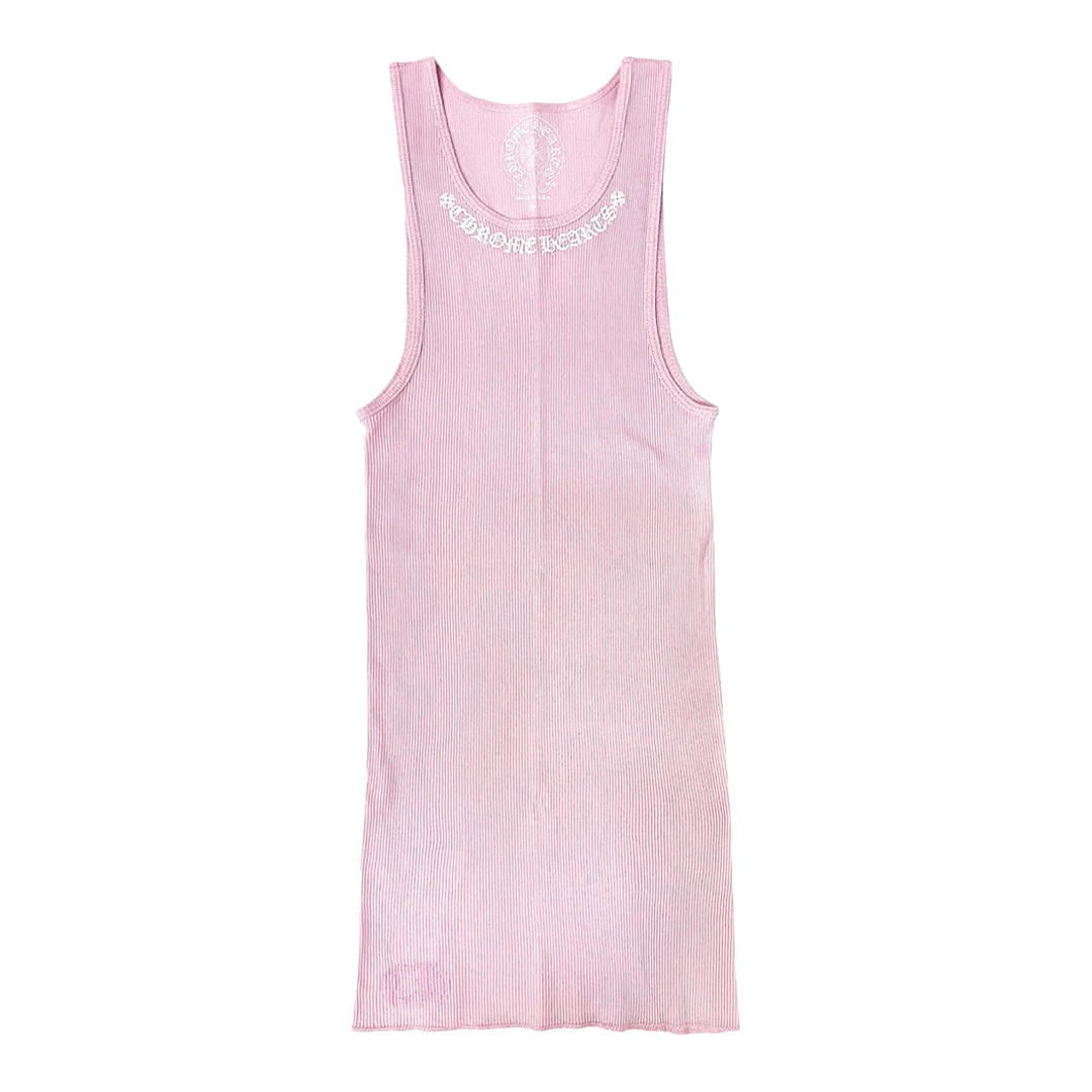 Chrome Hearts Neck Logo Tank Top Pink