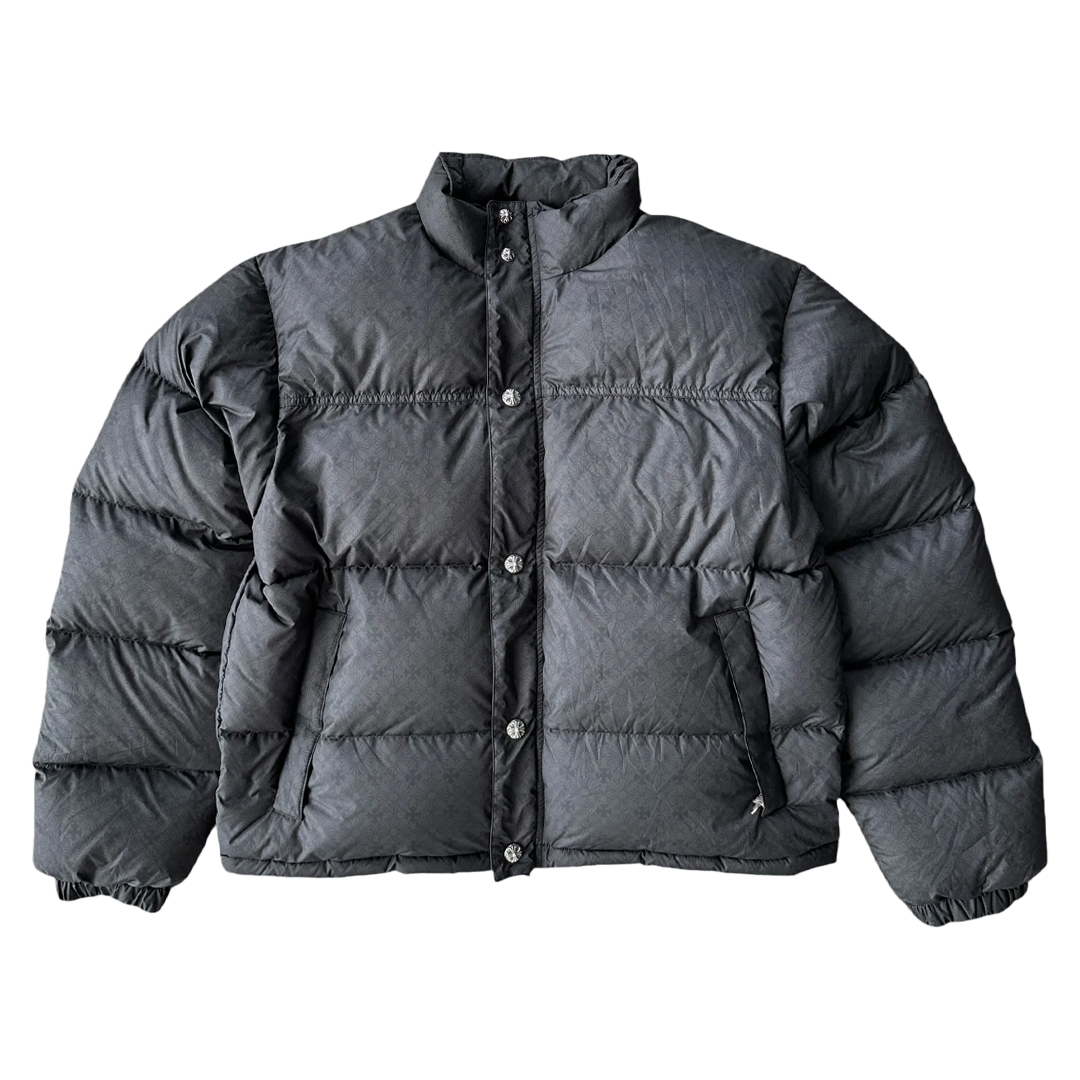 Chrome Hearts Monogram Puffer Jacket Grey