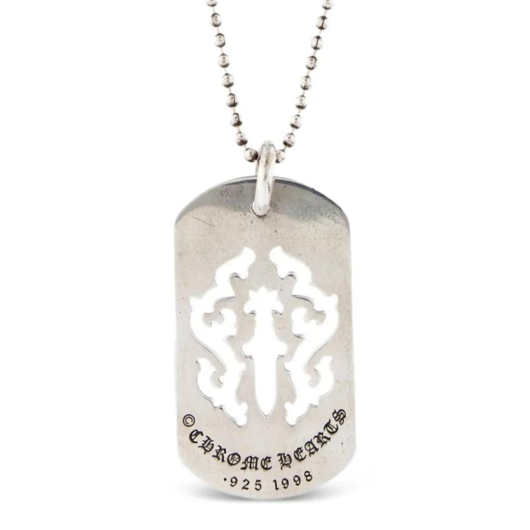 Chrome Hearts Dagger Dog Tag Pendant (With Chain)