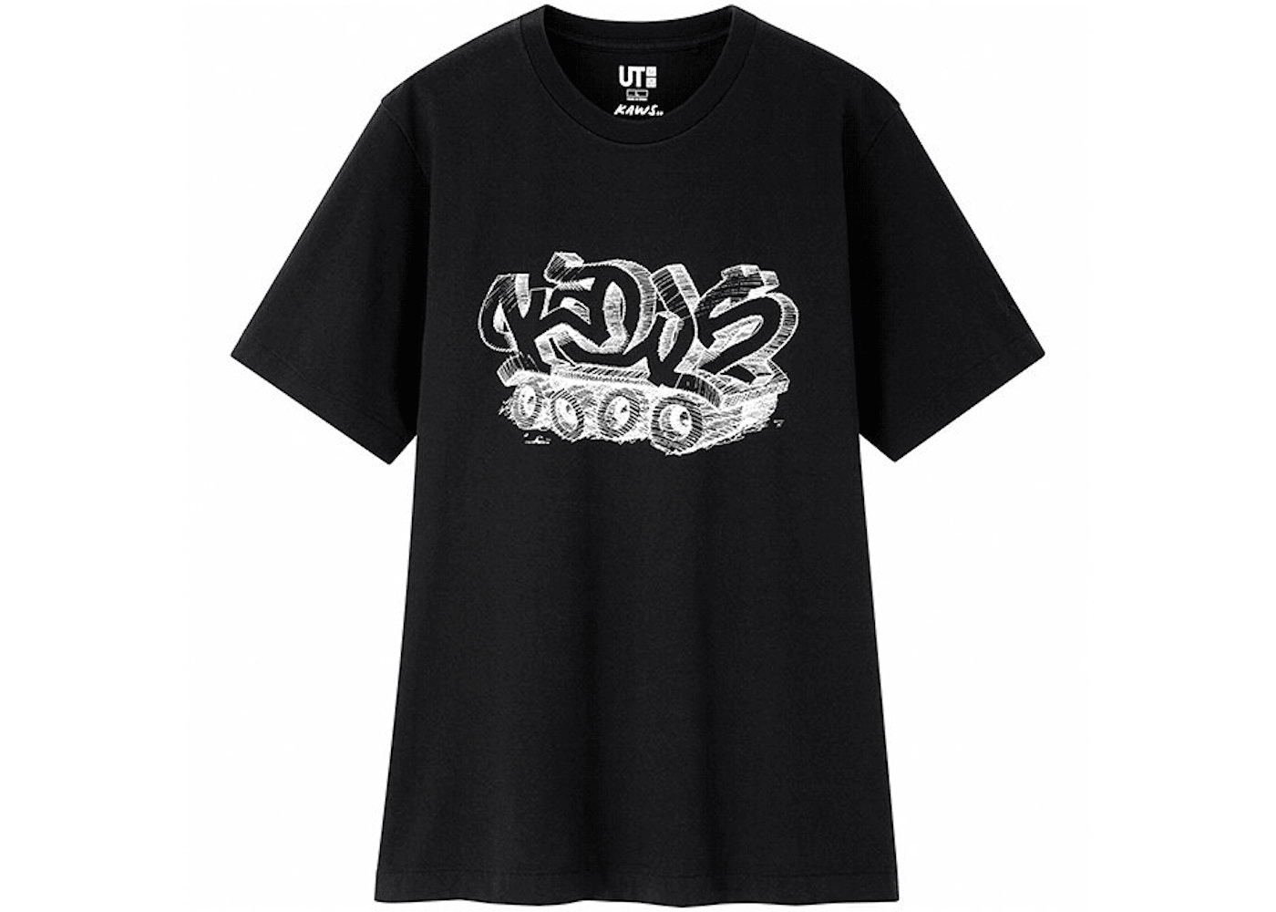 Kaws X Uniqlo Wordmark Tee Black