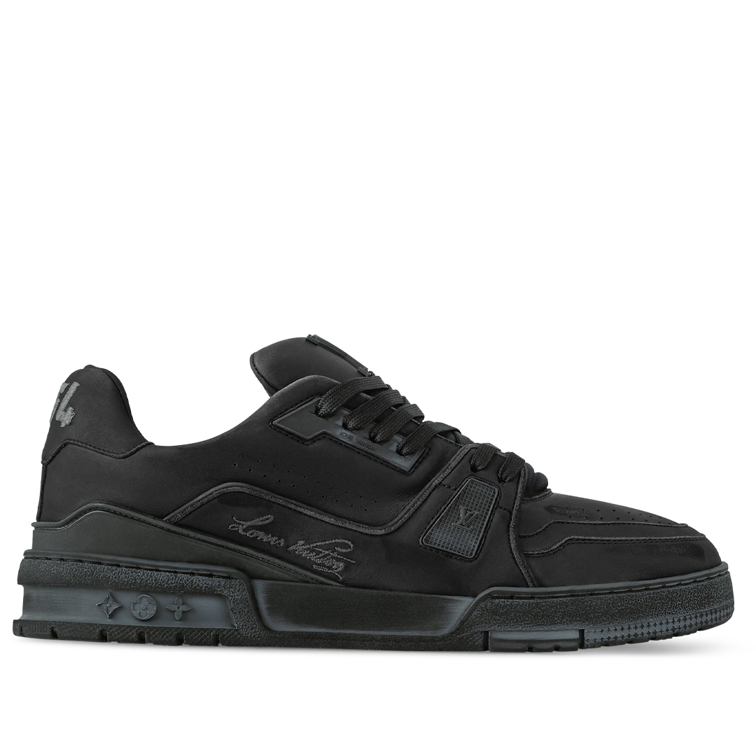 Louis Vuitton Trainer Distressed Sneaker Black