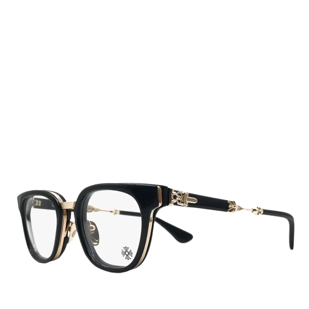 Chrome Hearts "Duck Butter" Black/Gold Glasses