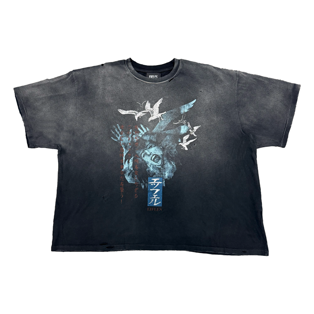 Eifles It Happened Suddenly T-Shirt Faded Black