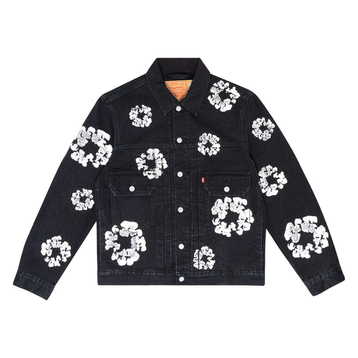 Denim Tears x Levi's Cotton Wreath Denim Jacket Black