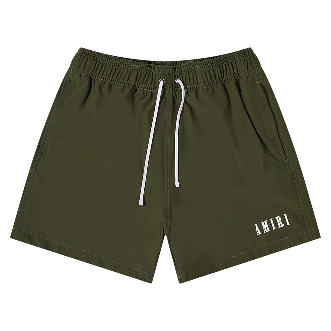 BRIEFING LOGO ELASTIC SHORT PANTS オリーブ M TIM_tapered_elastic_waist_stri