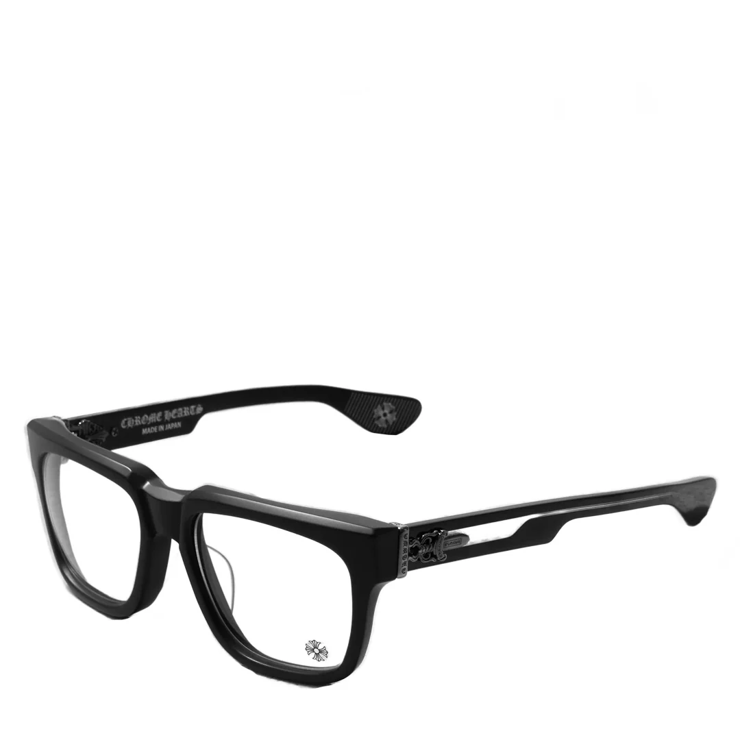 Chrome Hearts "Box Officer" Matte Black/Silver Glasses