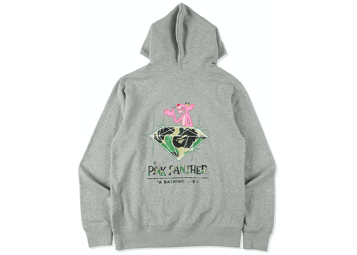 Bape X Pink Panther Pullover Hoodie Gray