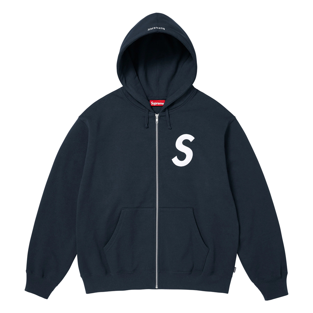 SUPREME ネイビー モーションロゴ Supreme Swarovski Motion Logo Hooded Sweatshirt (FW25) - $298