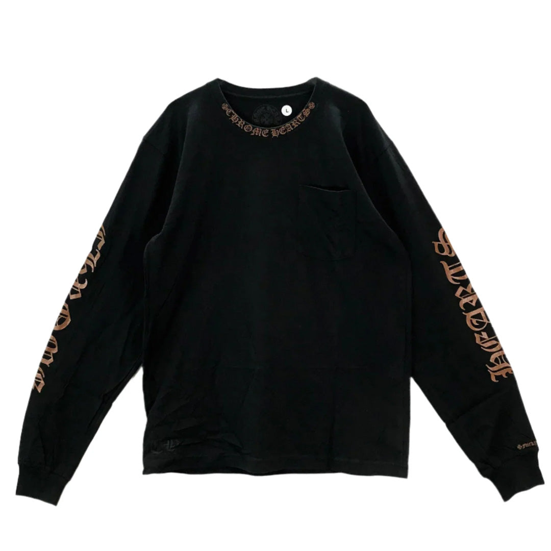 Chrome Hearts Neck Logo Long Sleeve T-Shirt Brown