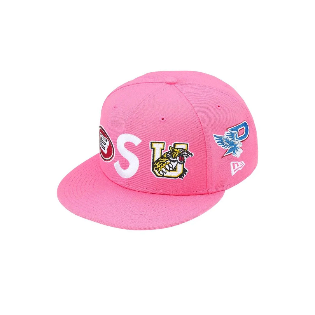 Supreme Mascots S Logo New Era® Fitted Hat Pink