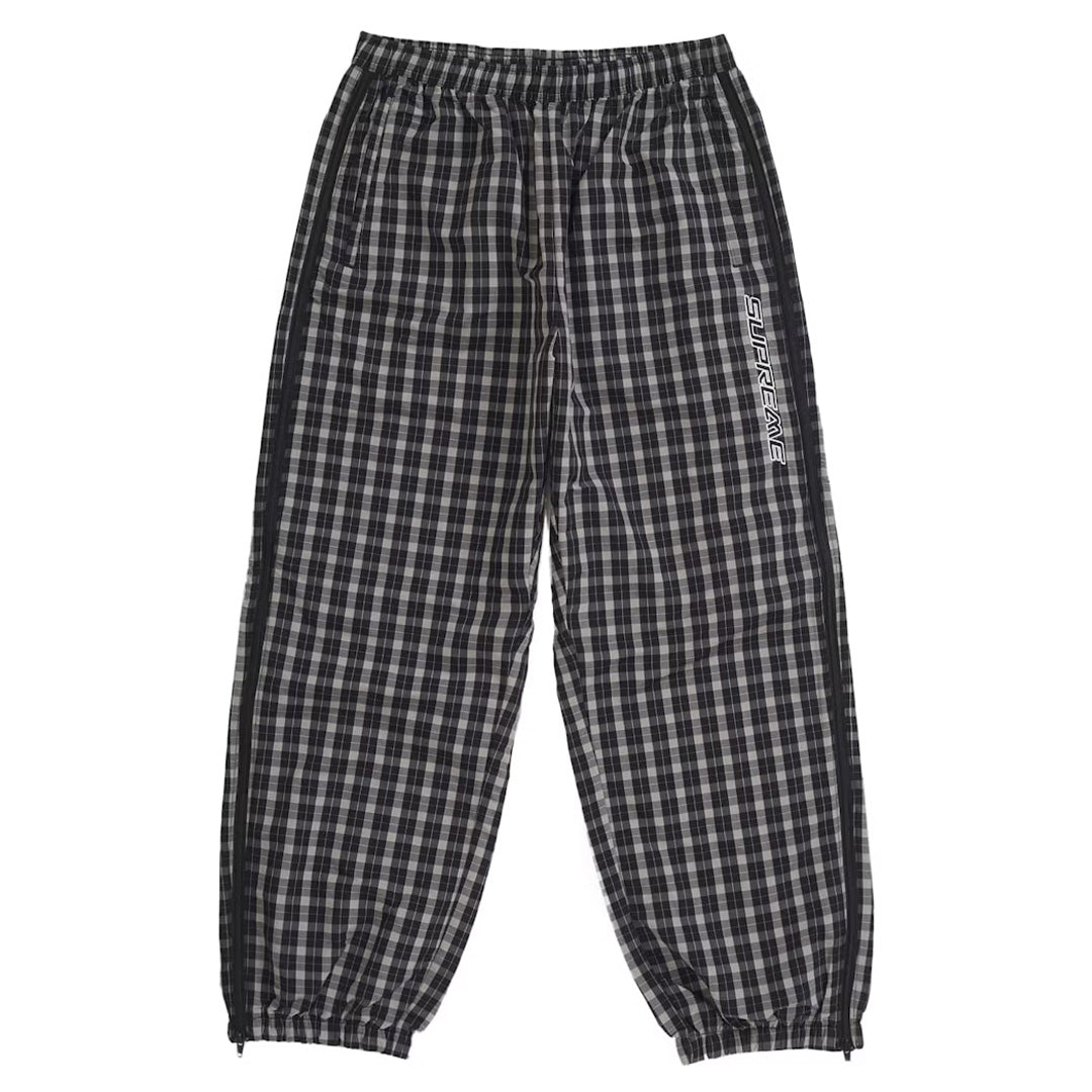 Supreme Plaid Warm Up Pant Black