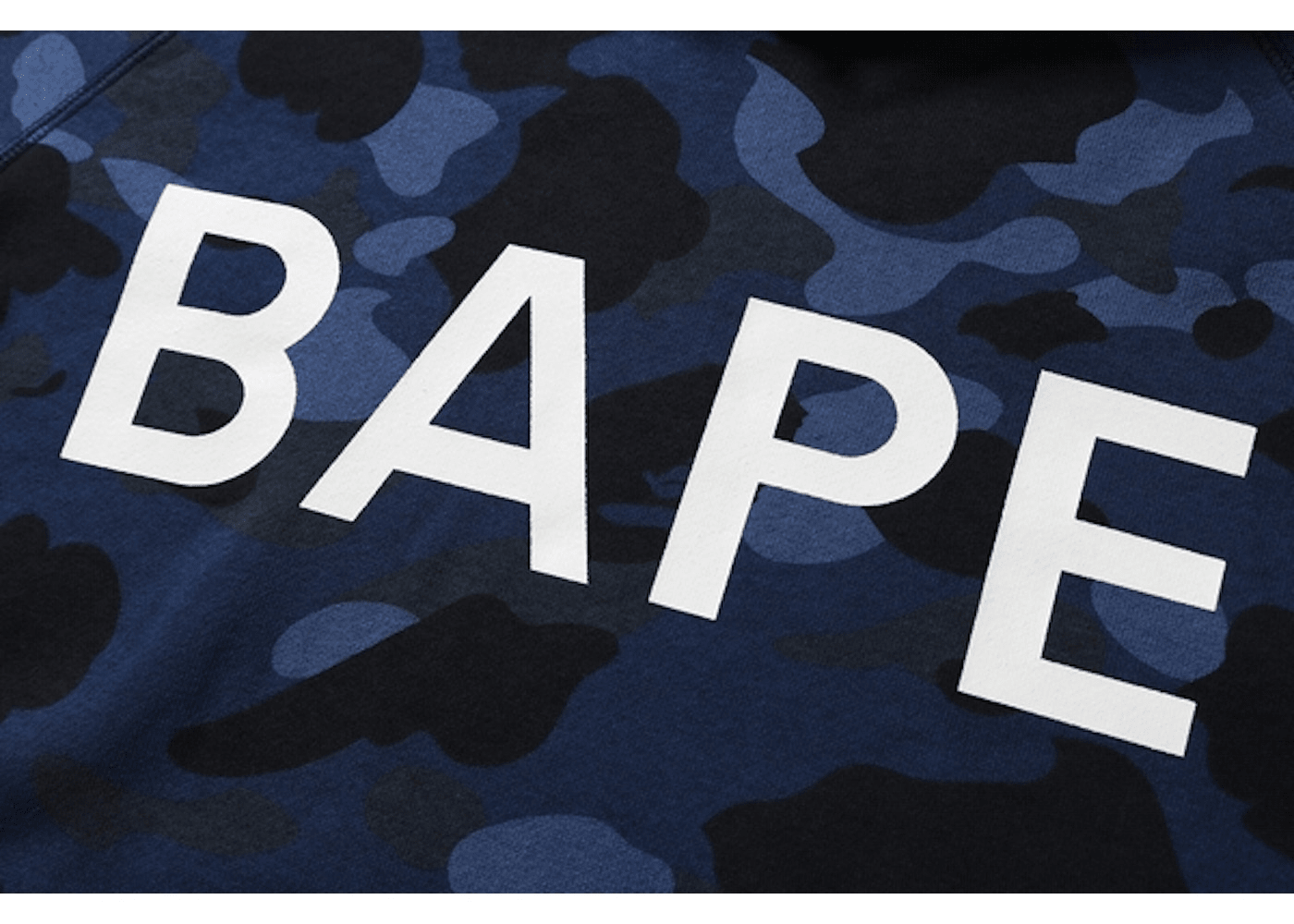 Bape Color Camo Pullover Hoodie Navy