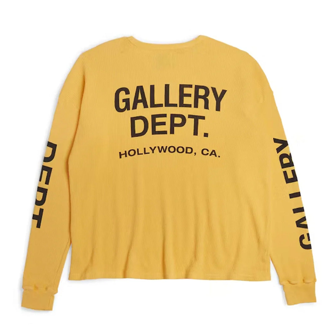 Gallery Dept. Thermal Long Sleeve T-Shirt Yellow