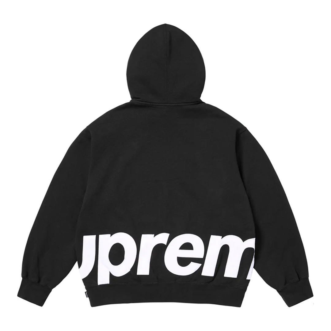 Supreme Big Logo Zip Up Hoodie Black