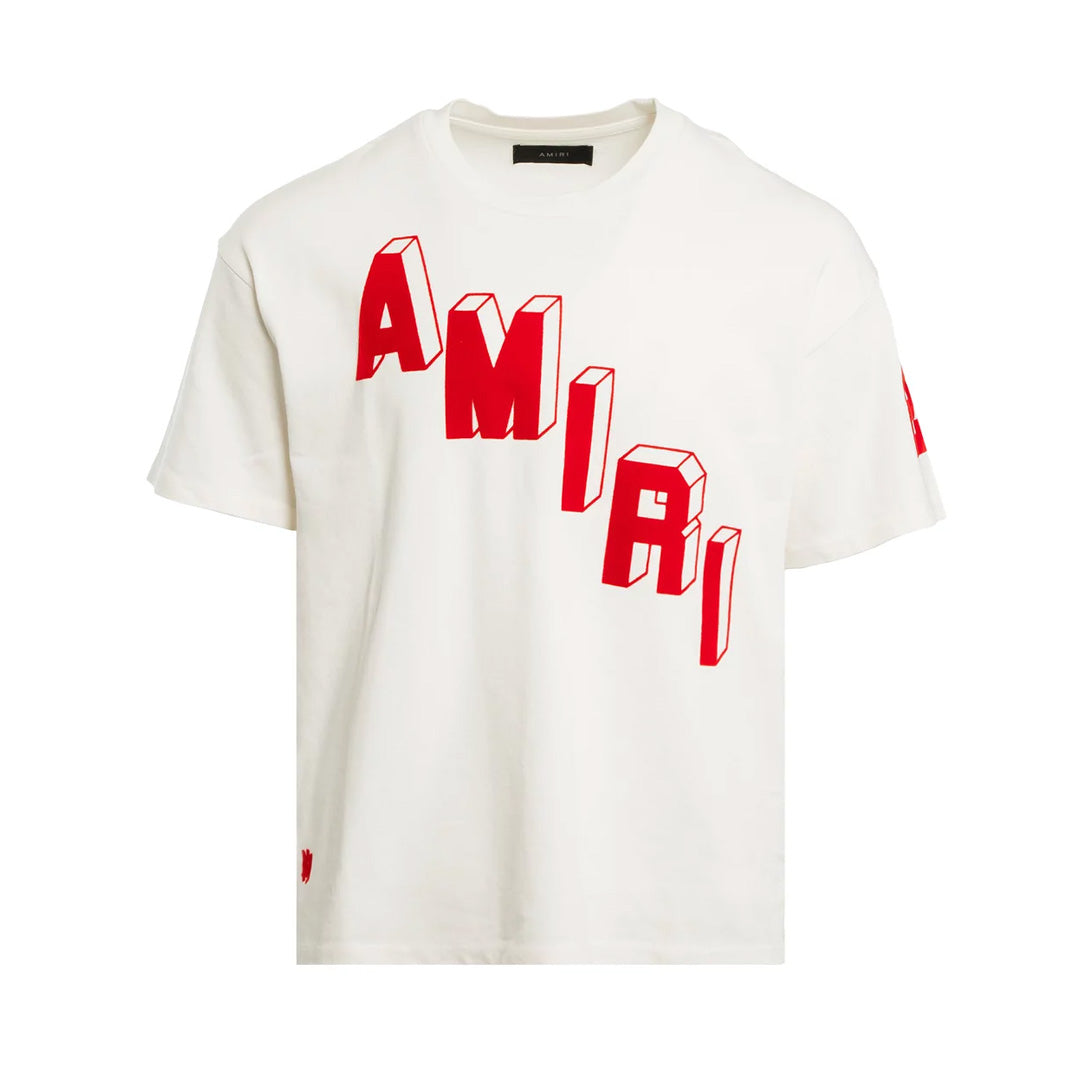 Amiri Flocked Hockey Skater T-Shirt White | Kenshi