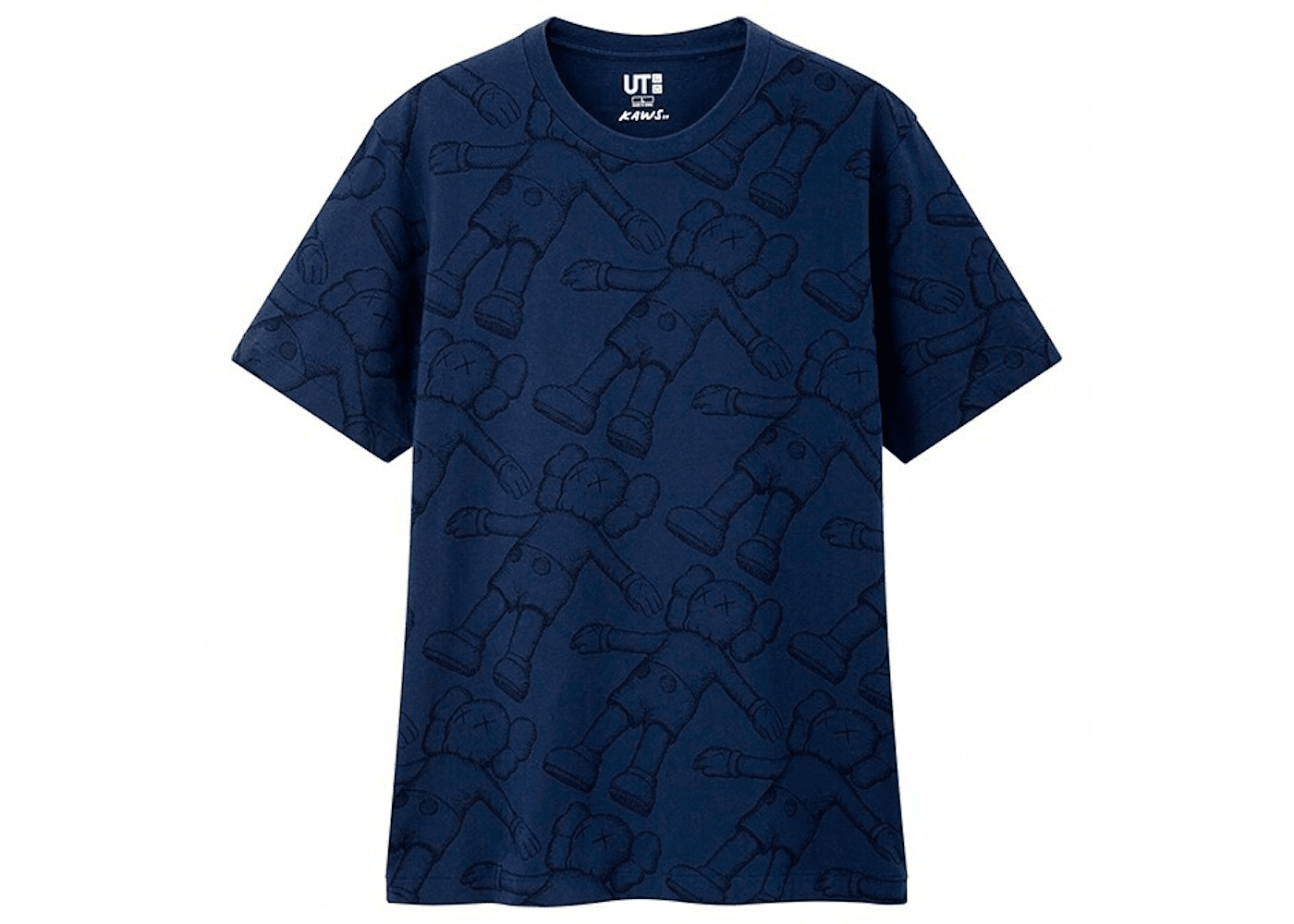 Kaws X Uniqlo All Over Holiday Print Tee Blue