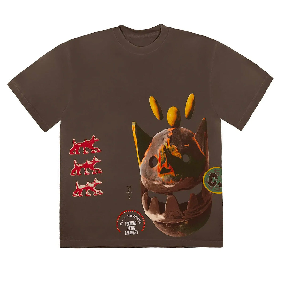 Travis Scott Never Backward T-Shirt Brown