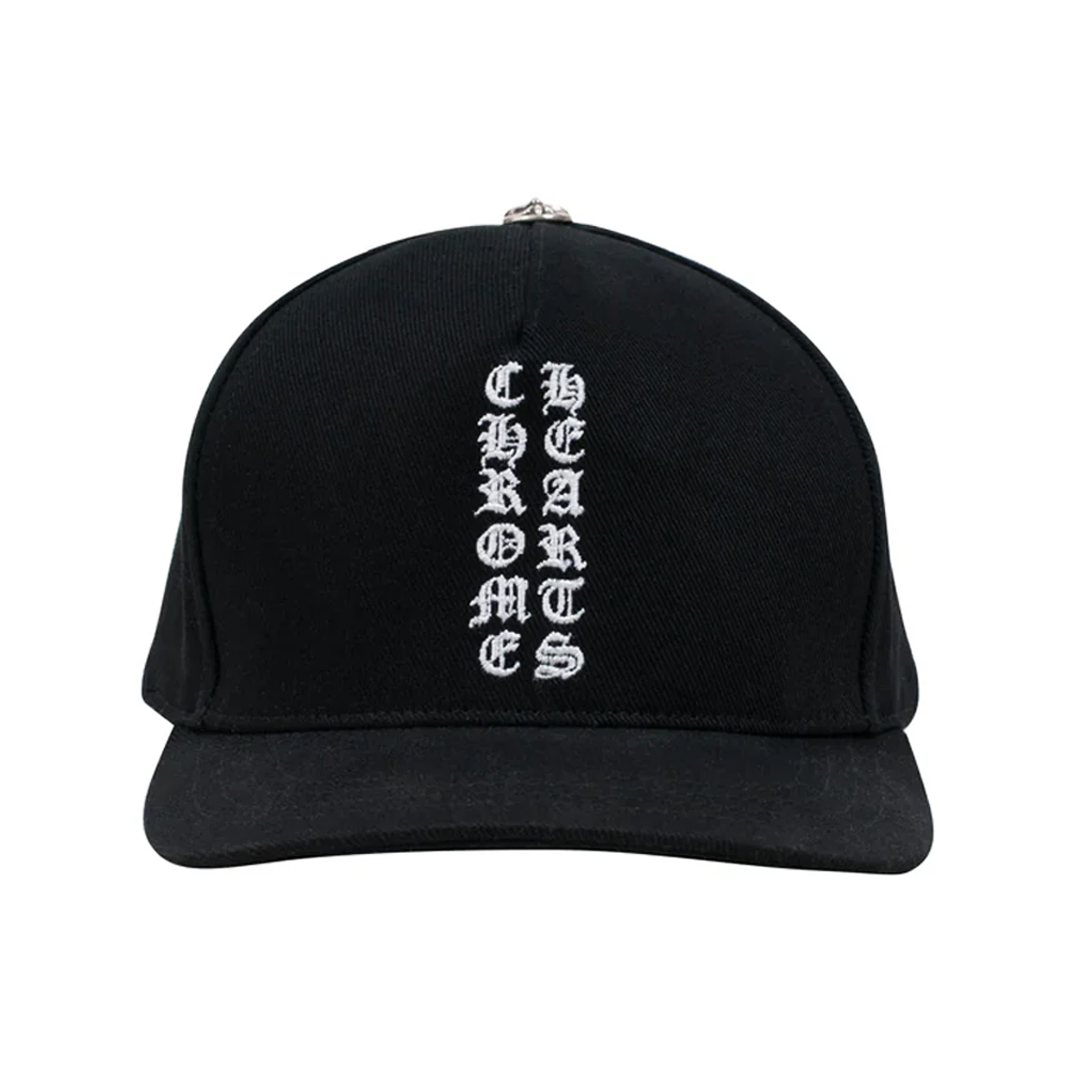 Chrome Hearts Vertical Logo Trucker Hat Black