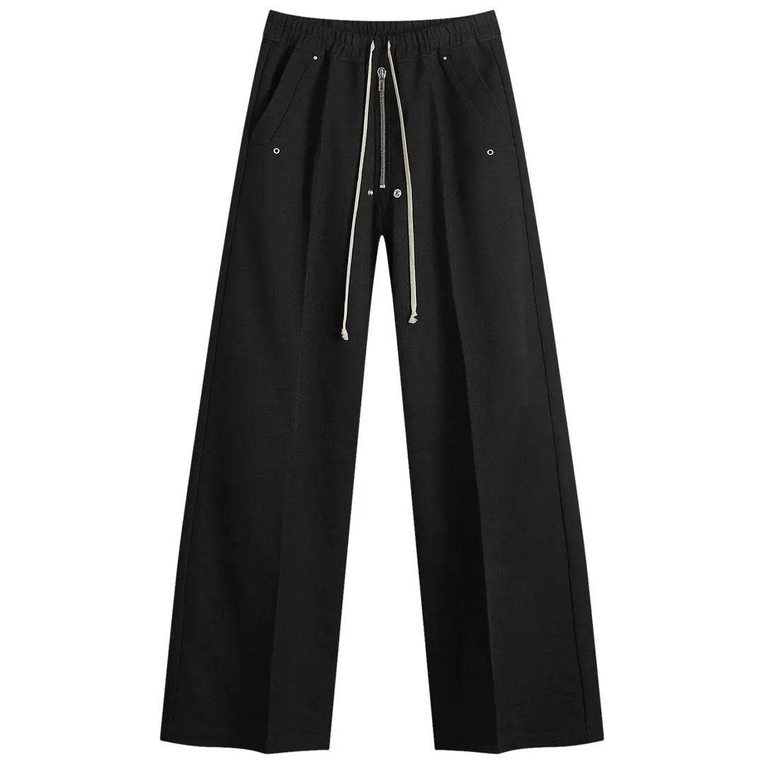Rick Owens Wide Black Cargobelas Cargo Pants