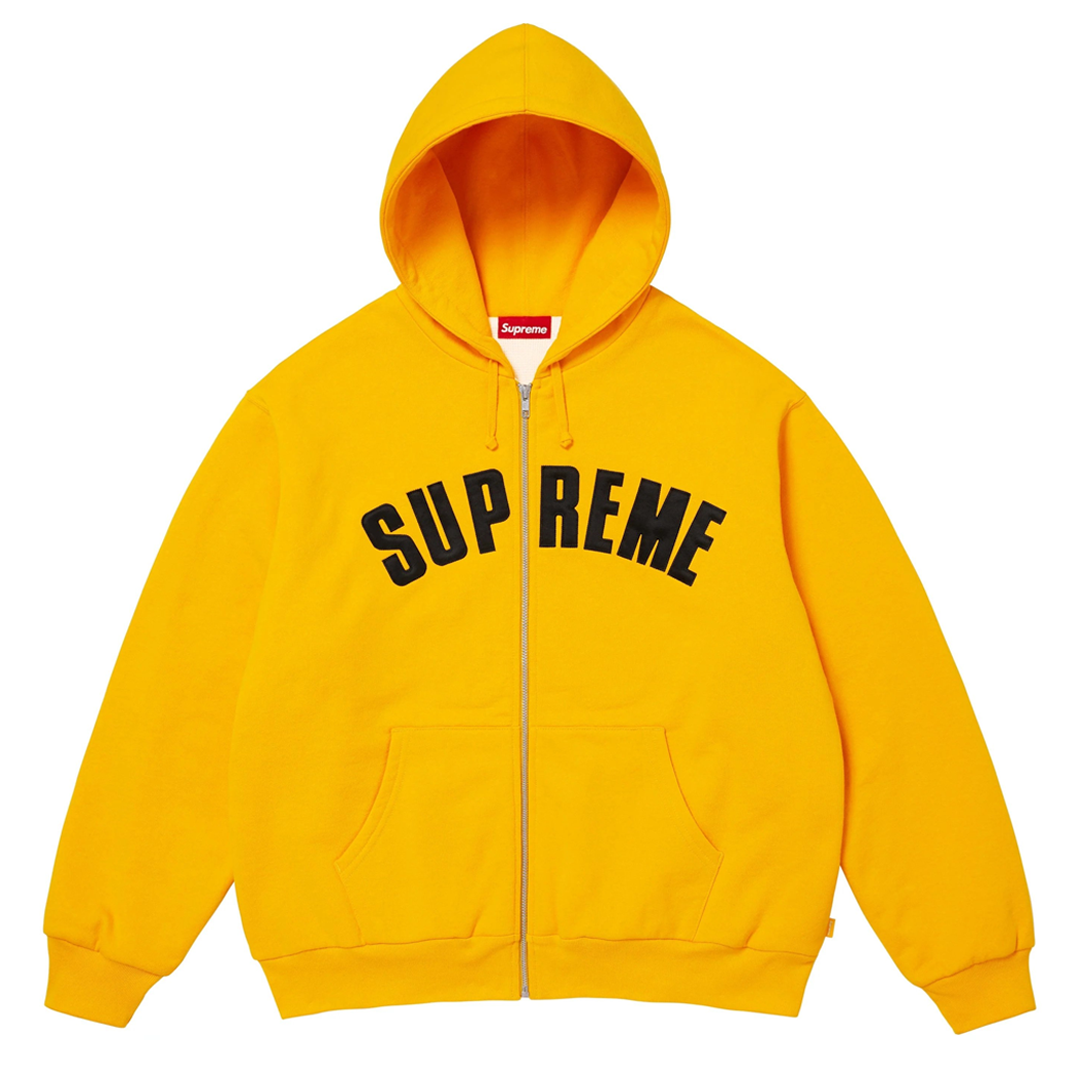Supreme Arc Thermal Lined Zip Up Hoodie Yellow | Kenshi