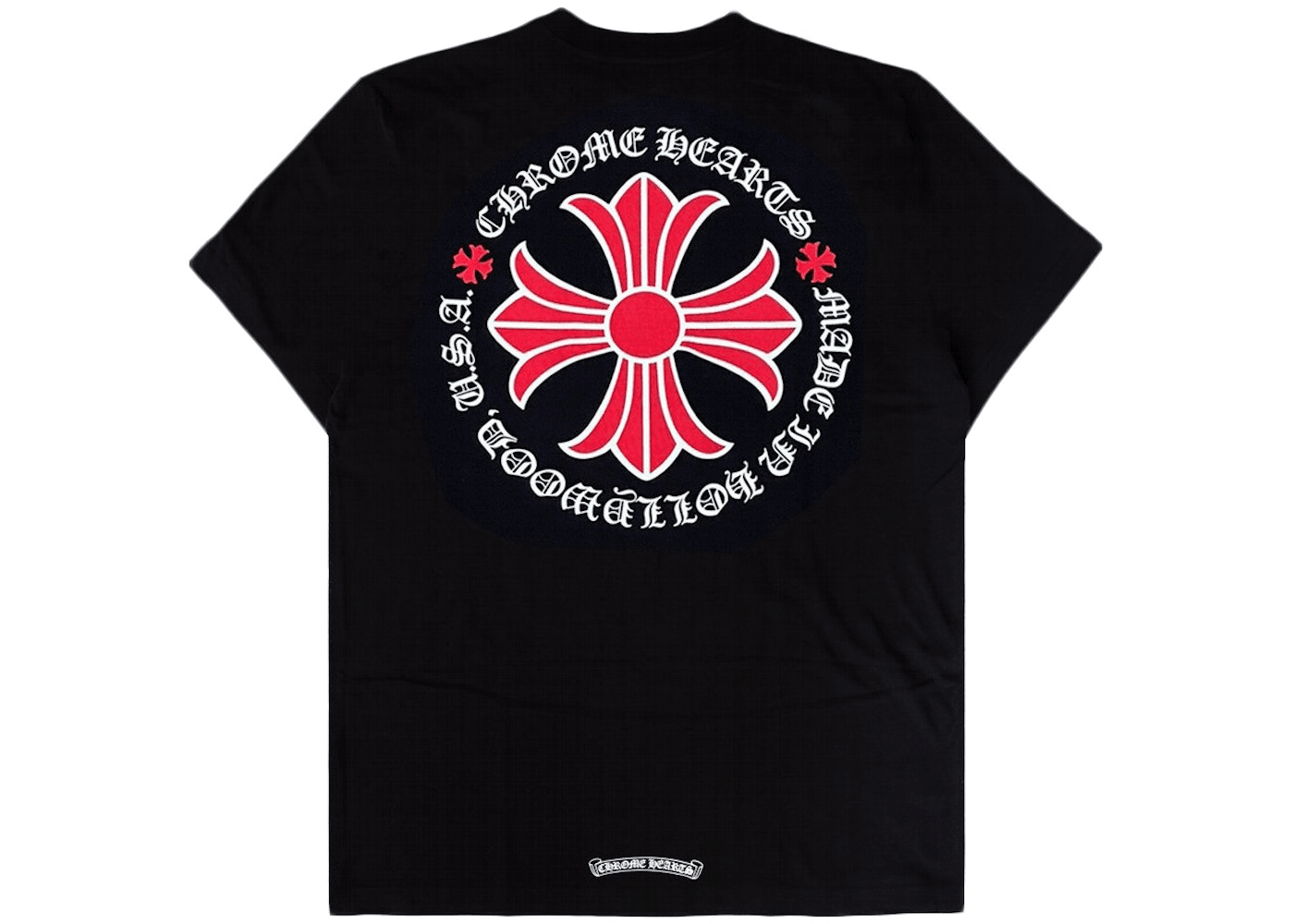 Chrome Hearts Made In Hollywood Plus Cross T-shirt Black/Red