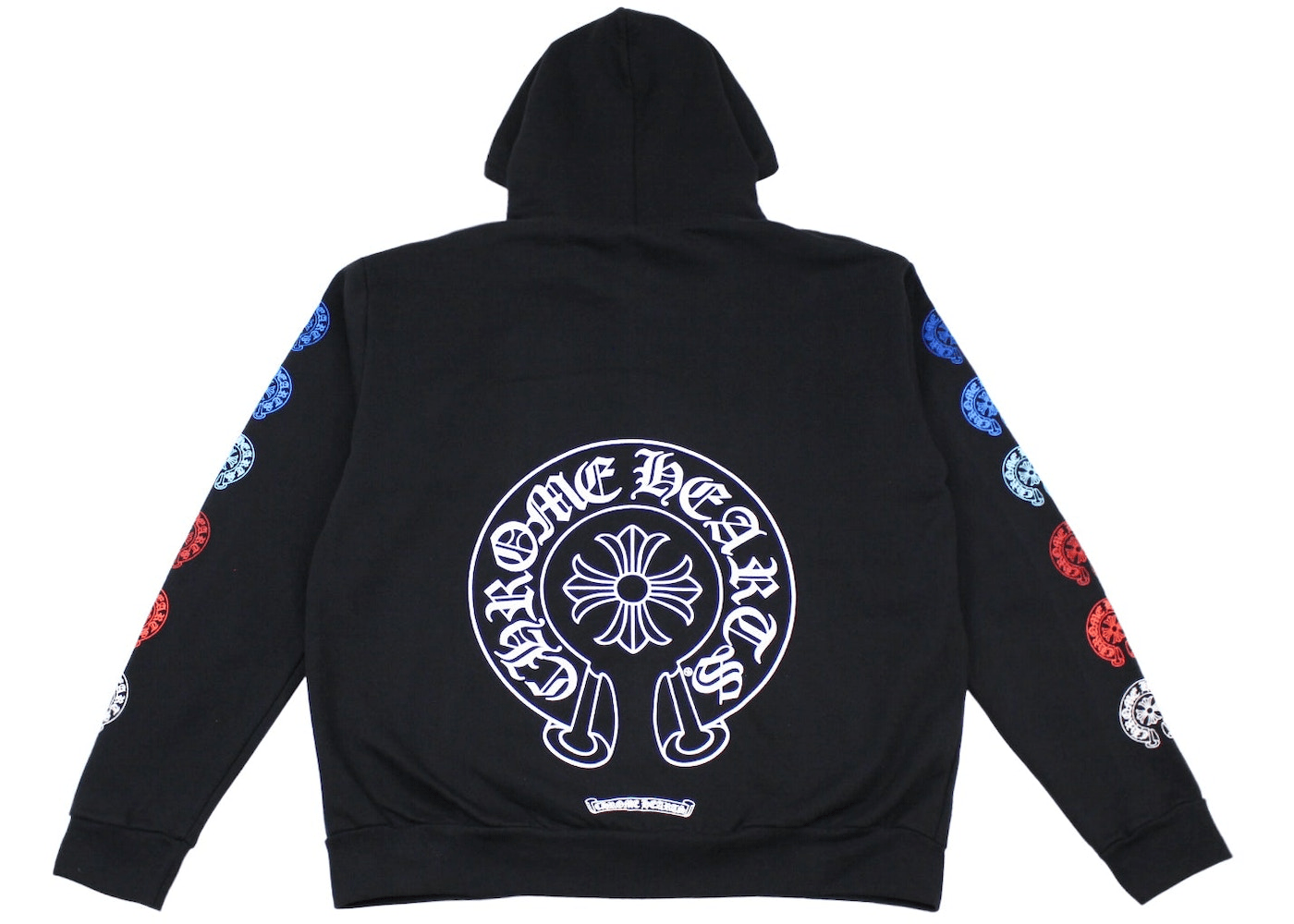 Chrome Hearts Multi color Horseshoe Logo Zip Up Hoodie Black