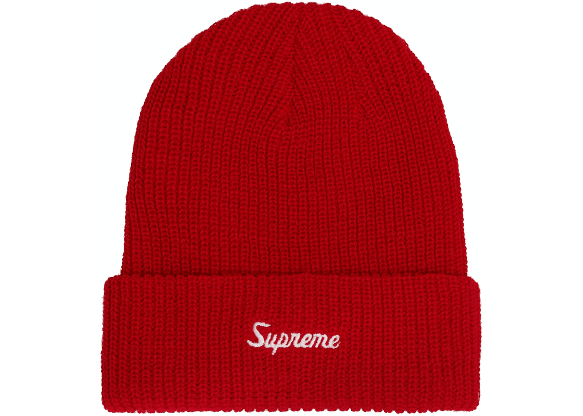 Supreme Loose Gauge Beanie Beanie Red