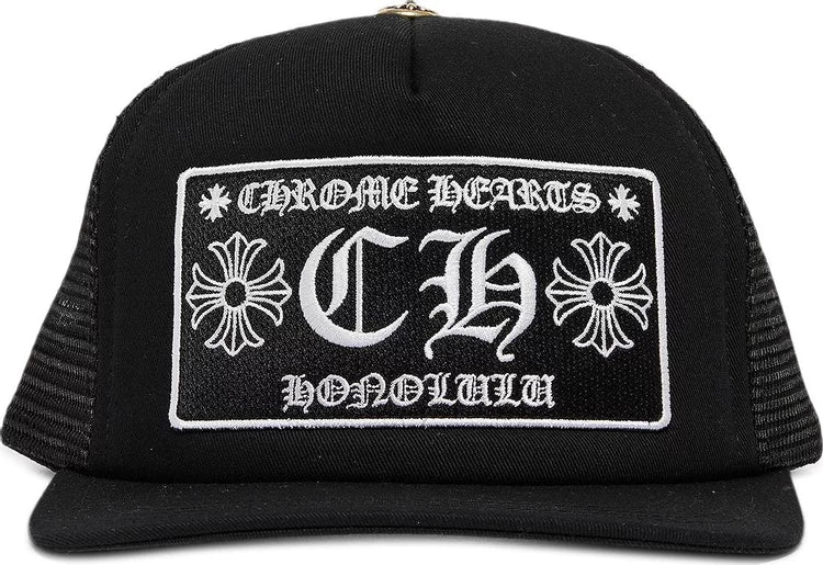 Chrome Hearts CH Honolulu Trucker Hat Black