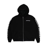 Chrome Hearts Scroll Zip Up Hoodie Black