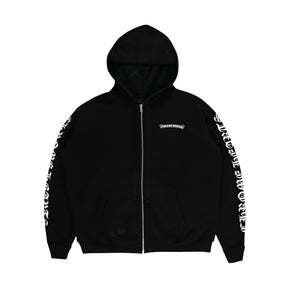 Chrome Hearts Scroll Zip Up Hoodie Black