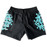 Amiri Bones Swim Shorts Black Blue