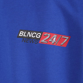 Balenciaga News Logo T-Shirt Royal