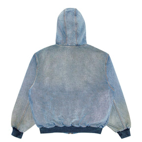 Supreme Reflective Arc Hooded Work Jacket Denim