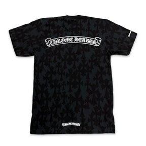 Chrome Hearts Cemetery Cross All Over Print Logo T-Shirt Black