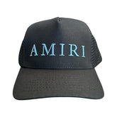 Amiri Classic Logo Trucker Hat Black Blue
