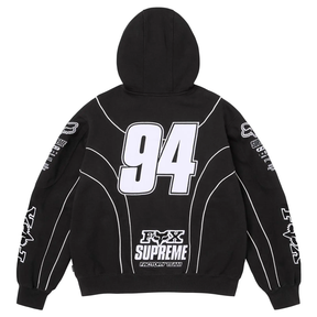 Supreme Fox Racing Zip Up Hoodie Black
