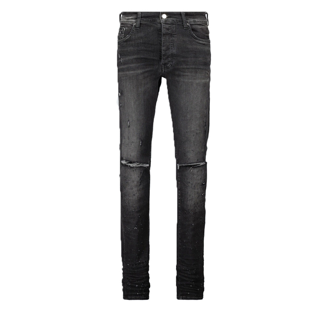 Amiri Shotgun Distressed Fatigue Jeans Black