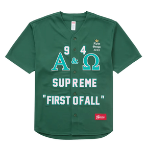 Supreme Alpha Omega Baseball Jersey Green