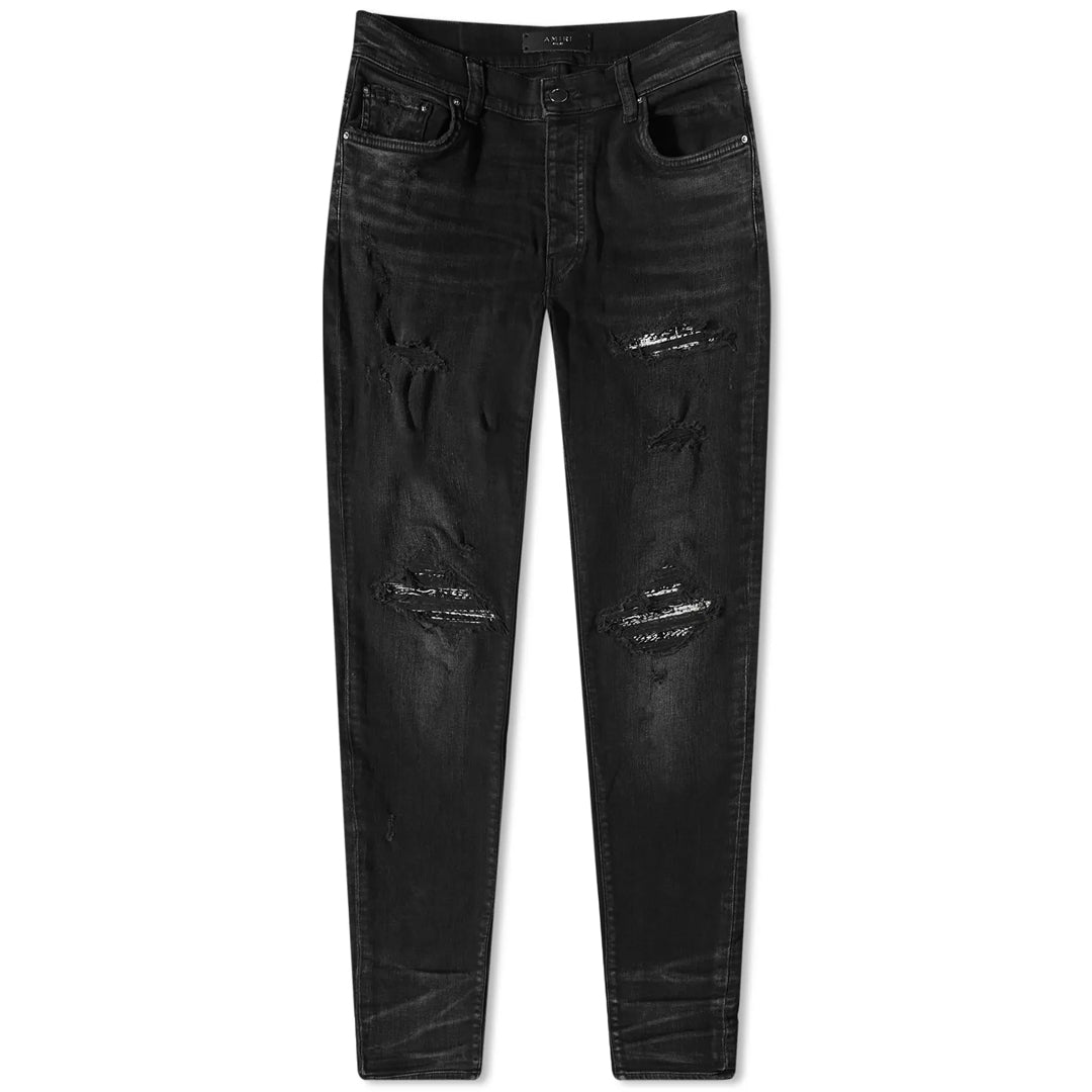 パンツ AMIRI MX1 denim Black jeans W30 Amiri Black Distressed MX1 Jeans – Savonches