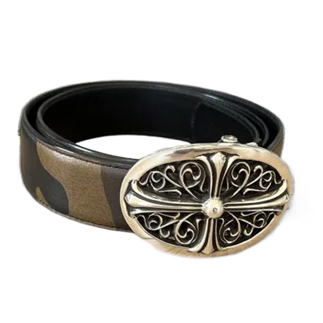 Chrome Hearts Camo Belt Strap w/ Oval Buckle