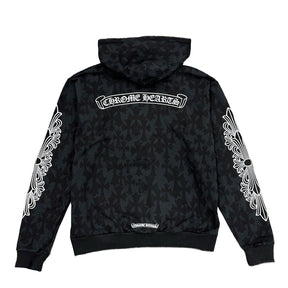 Chrome Hearts Cemetery Cross All Over Print Logo Hoodie