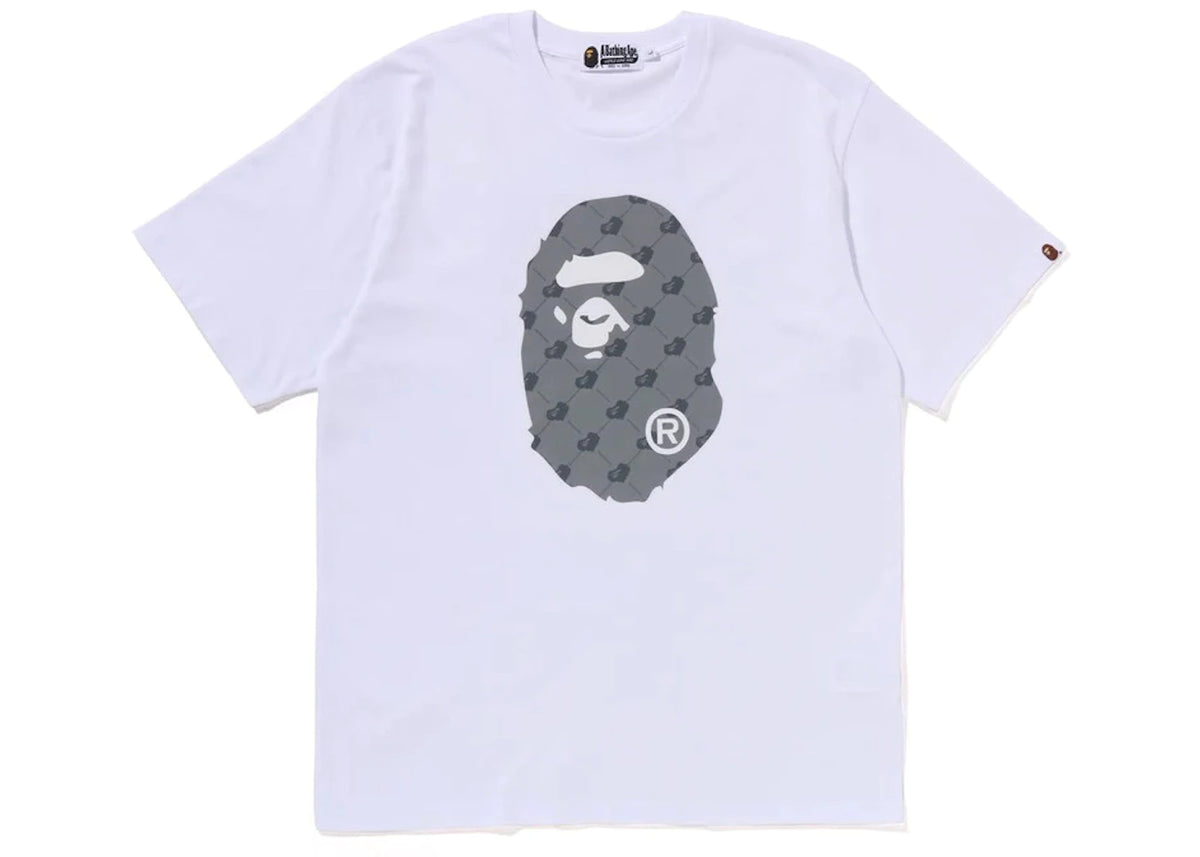 Bape Cloud Head Monogram Ape Head Tee White