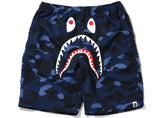 Bape Color Camo Shark Beach Shorts Navy