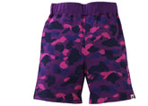 Bape Color Camo Sweat Shorts Purple