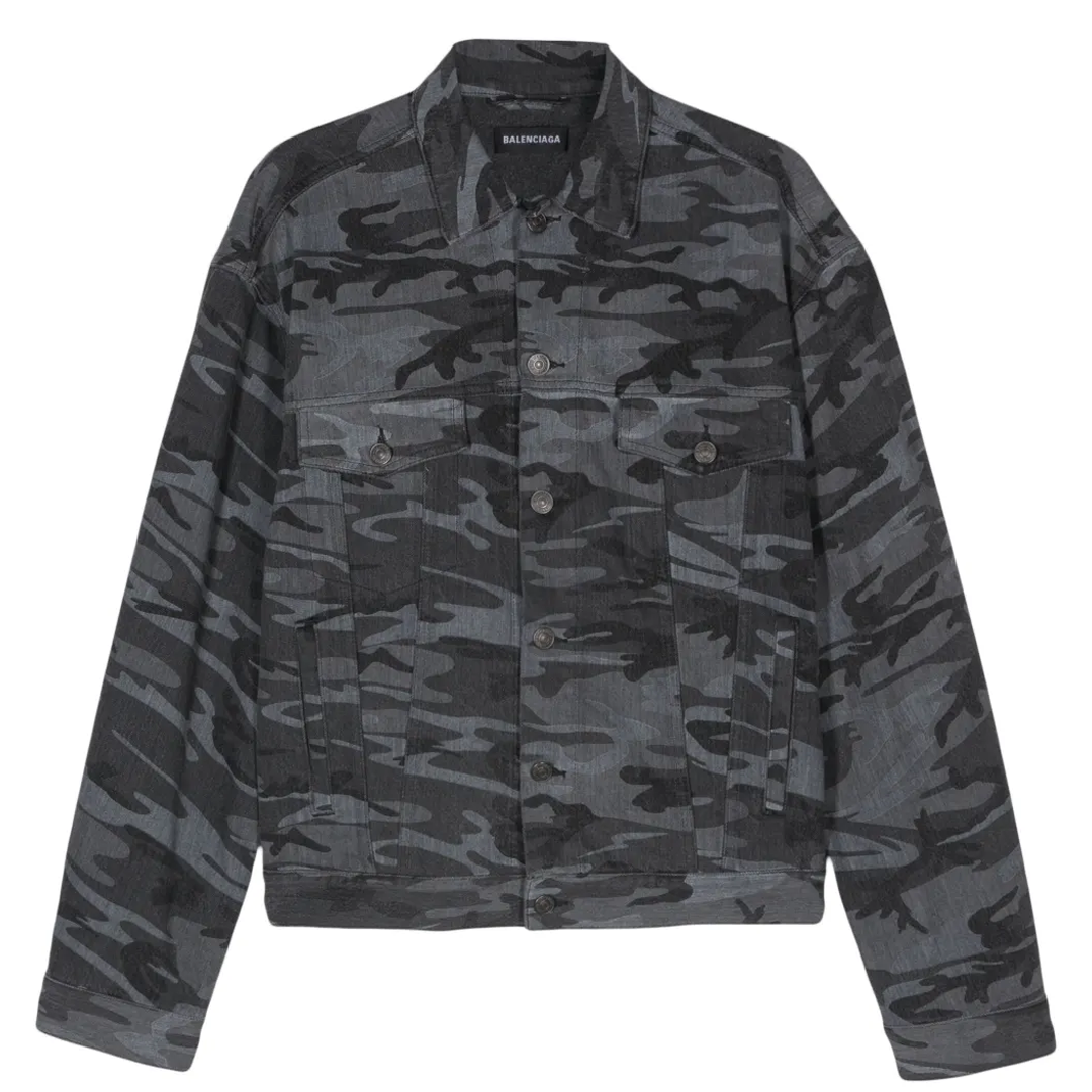 Balenciaga Camouflage Jacket Black