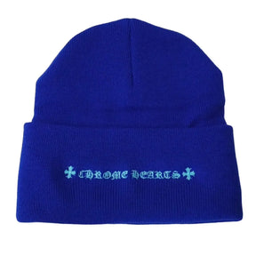 Chrome Hearts Crosses Beanie Blue